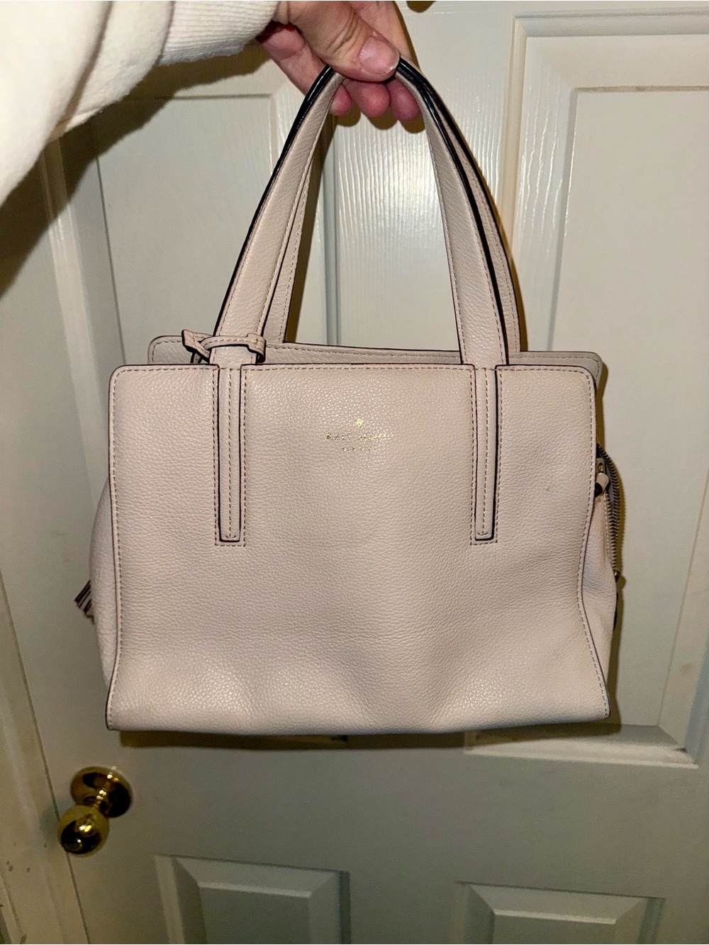 kate spade leather satchel with dual top handles